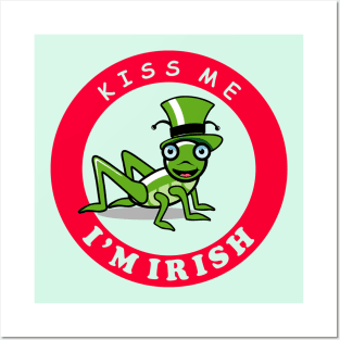 kiss me i'm irish by cricket Posters and Art